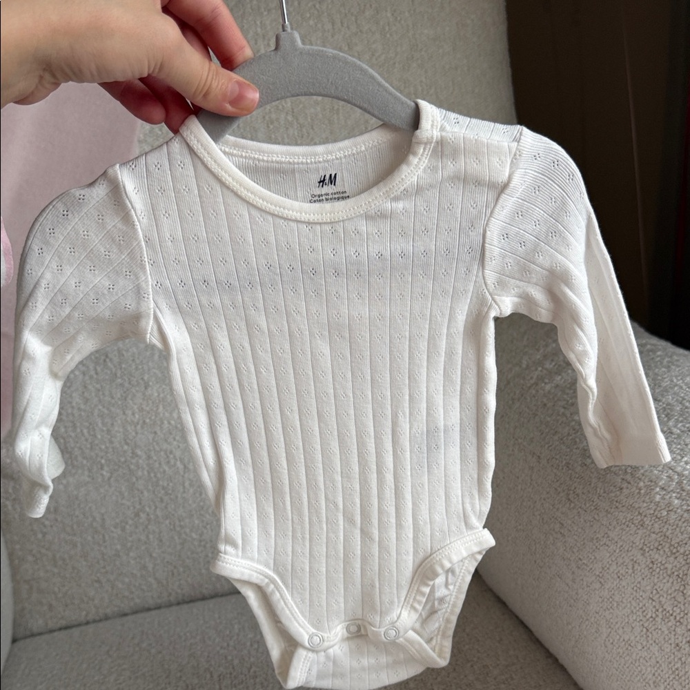 H&M Ivory Textured Kids Bodysuit